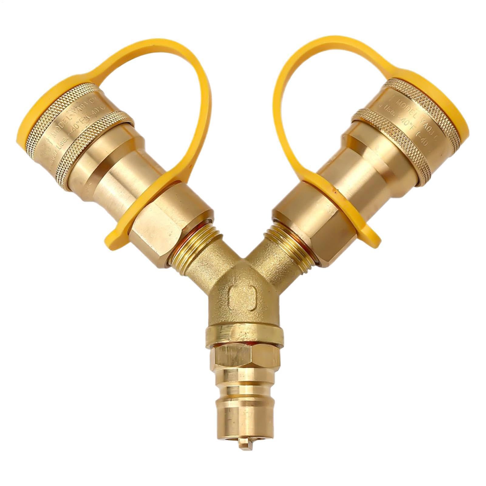 Genérico Conexión Rápida De Gas Desconector Rápido Portátil Latón | Conector Rápido Para Gas Grill Para Hogar, Casa, Exterior, Cocina, Baño, Parrilla, Barbacoa Y Camping