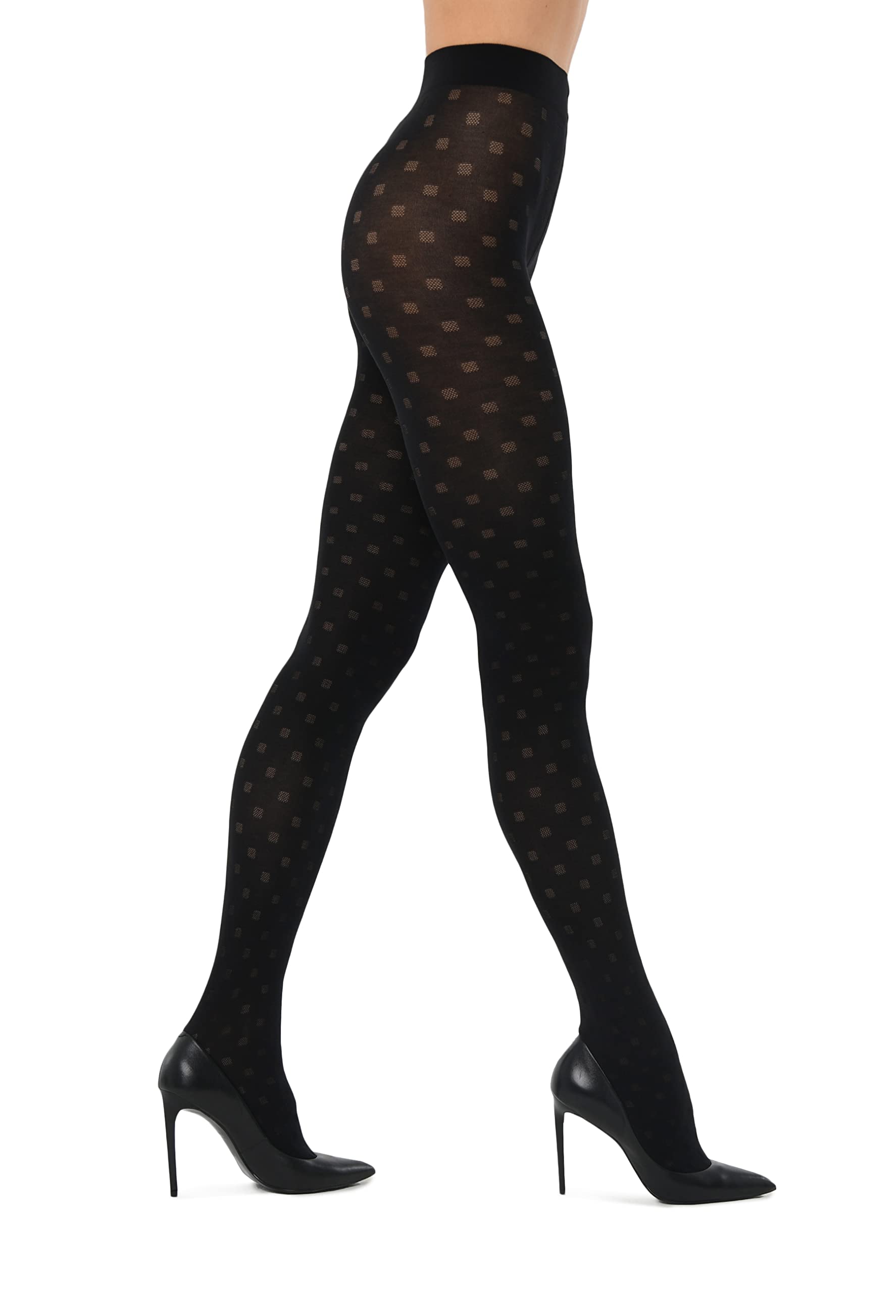 Wolford Medias cuadradas de algodón para mujer, Negro -, Medium