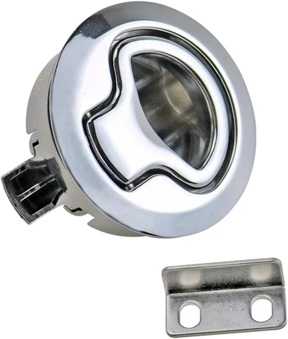 Zinc Alloy Embedded Button Door Lock 1Pcs(No Key)