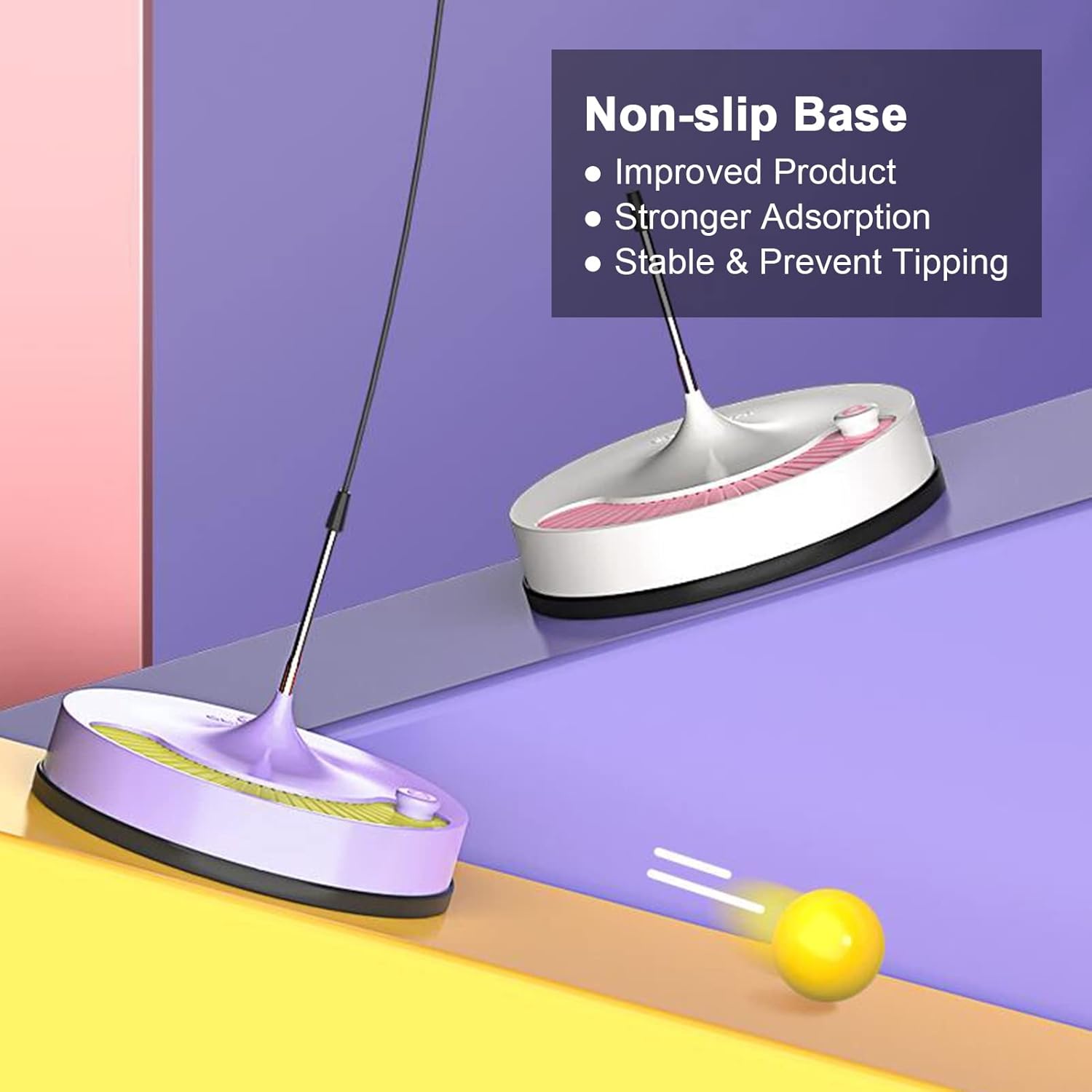 Kids Adult Table Tennis Rebound Trainer, Vertical Relief Stress Ping Pong Springback Machine for Home Office, Family Activities Toys (Color : Style 3)