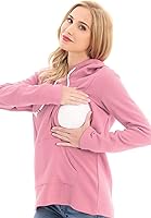 Vista 28 de Bearsland - Sudadera de lactancia y maternidad para mujer, con bolsillos y capucha Gris