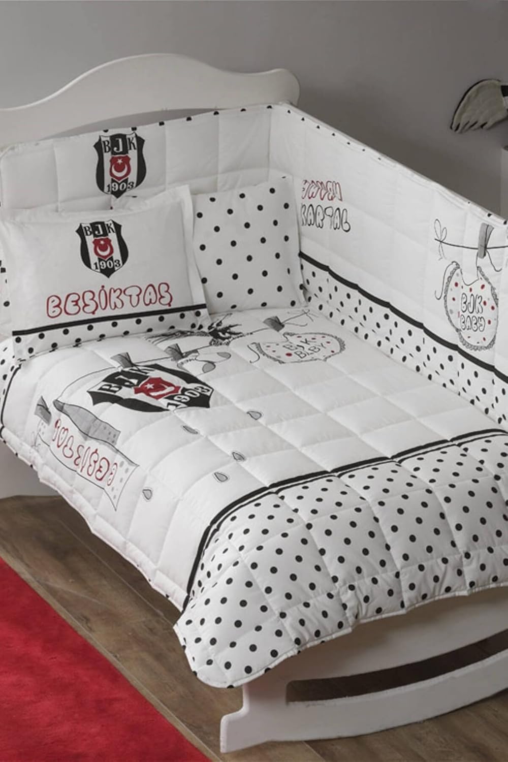 Taç 60109981 Beşiktaş Fanatik Baby Tek Kişilik Ranforce Uyku Seti