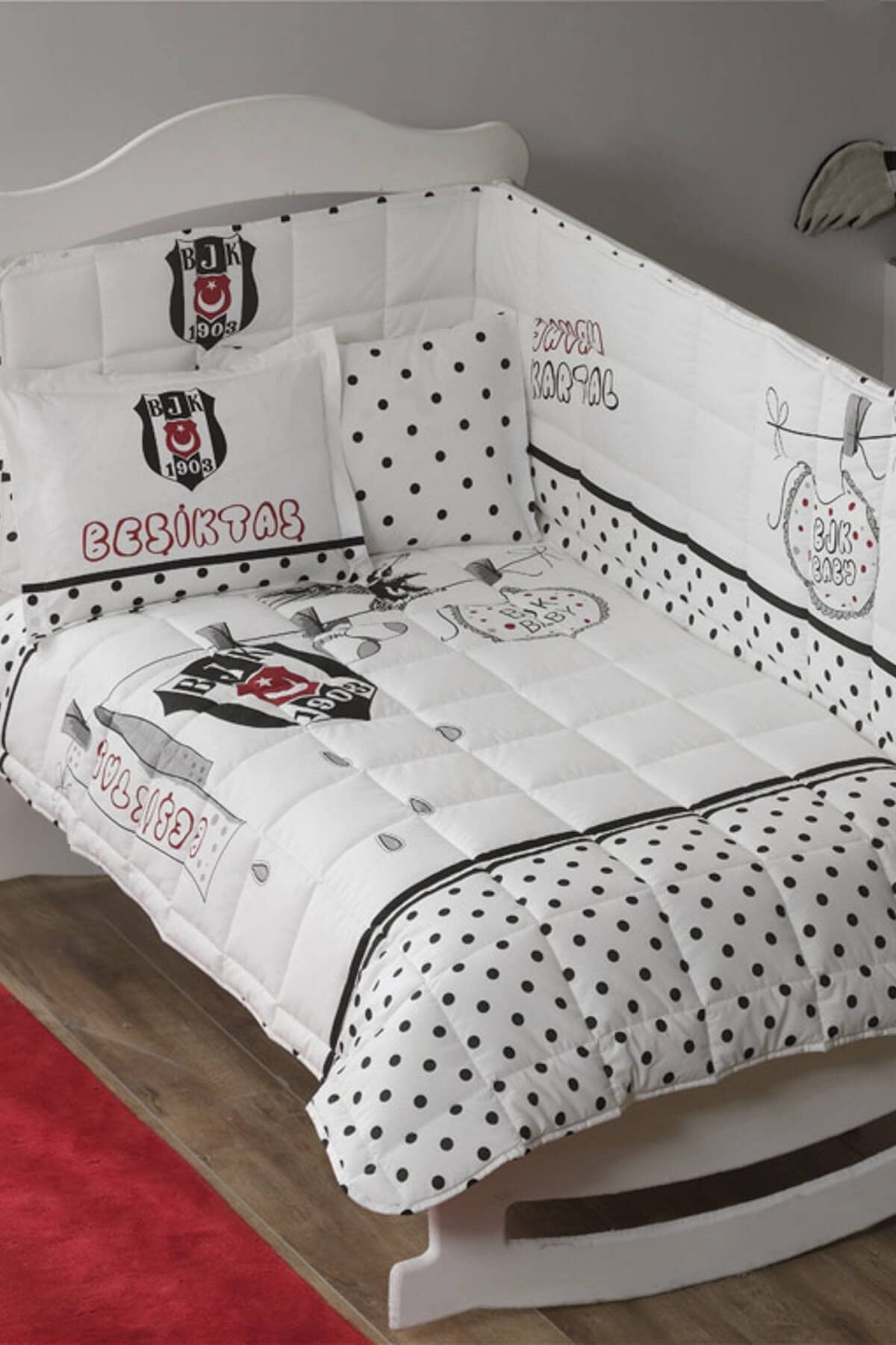Taç 60109981 Beşiktaş Fanatik Baby Tek Kişilik Ranforce Uyku Seti