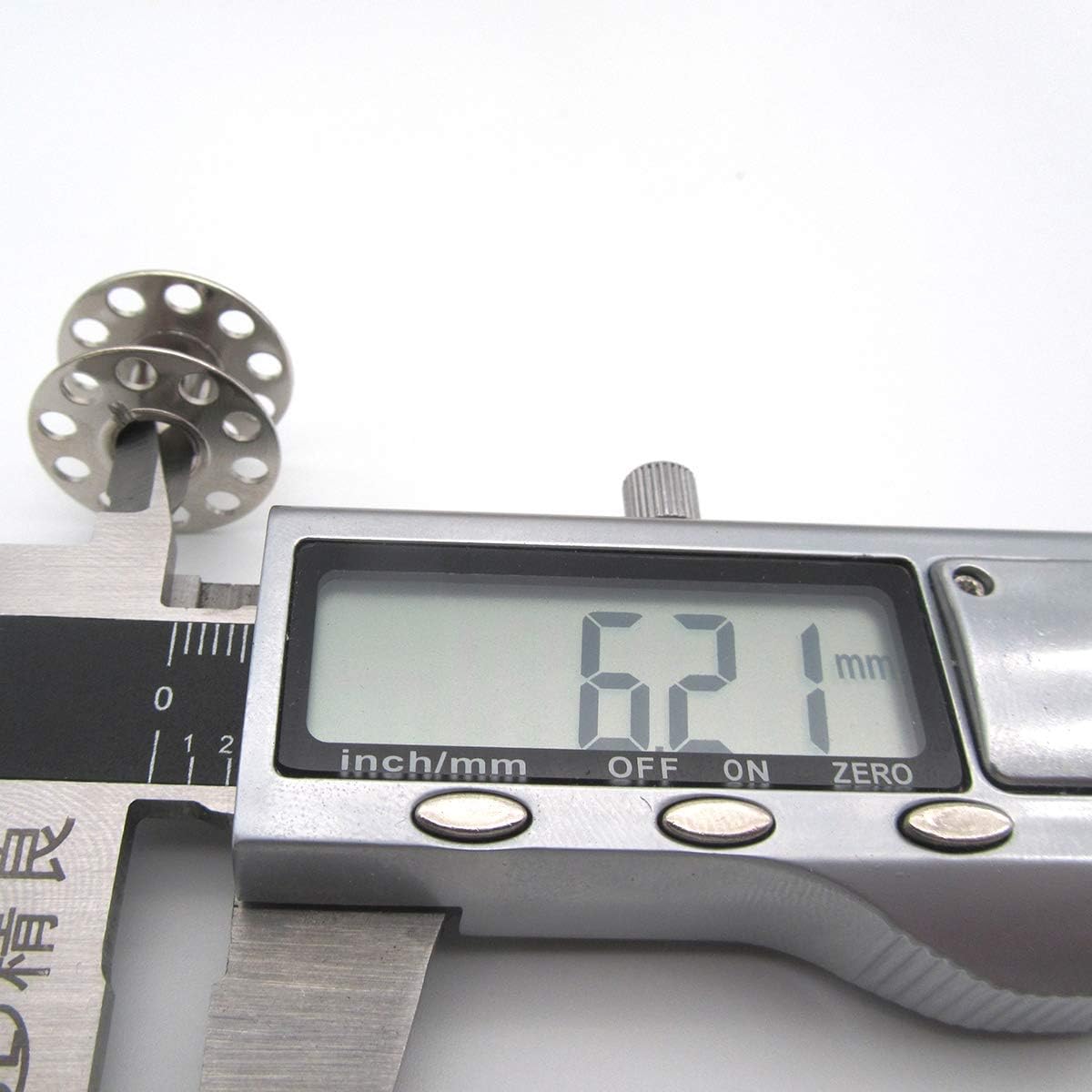 ckpsms Kunpeng 2518-25pcs?W/Box Bobbin Box + 25 for Kenmore Viking White Singer 15 Class Sewing Machine Steel Bobbin