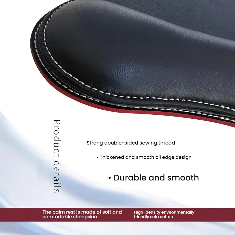 Ergonomiczna podkładka pod mysz z podparciem nadgarstka, skórzana podkładka pod mysz do laptopów, antypoślizgowa, do domu, pracy, biura, gier (A)