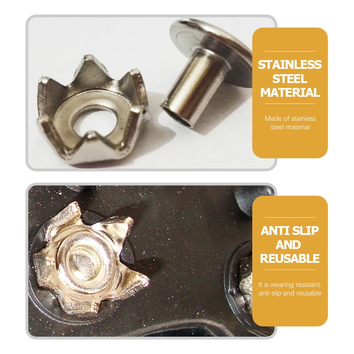 Ipetboom Winter Ready 100pcs Ice Cleats for Boots Skid Proof Shoe Nails Versatile for Outdoor Use