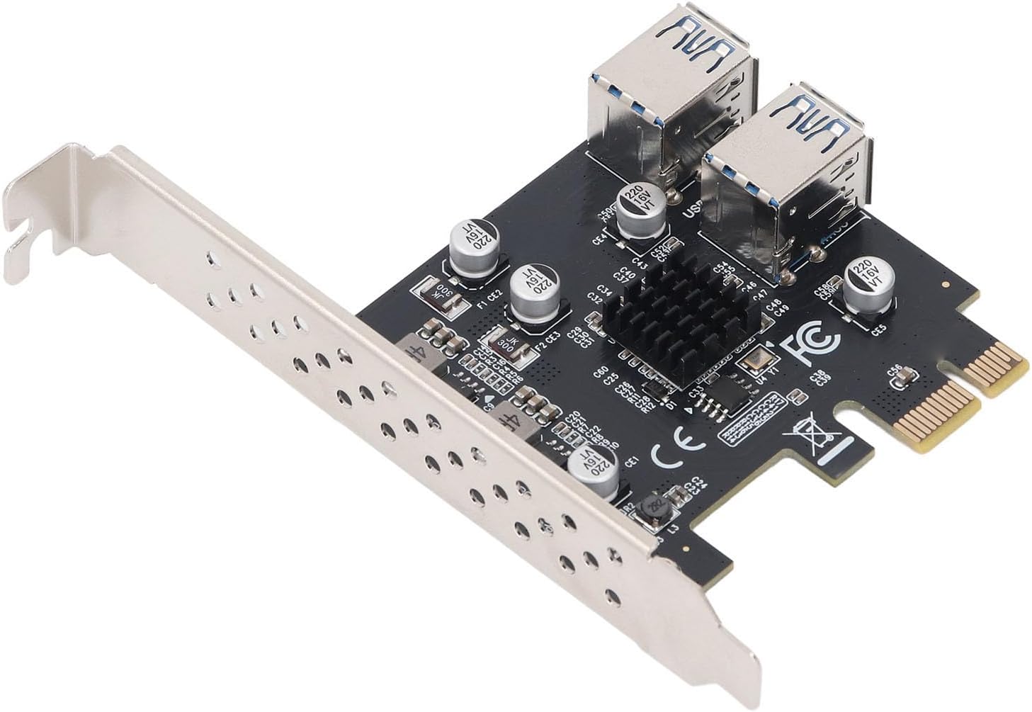 PCIE to USB 3.2 Expansion Card, 5Gbps USB3.2 Gen1 PCI Express Card, PCIE 1X to 4 Port USB 3.0, for WINXP 7 10 11, for