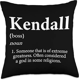 Kendall Definition Funny Personalized Name Kendall Costume Throw Pillow