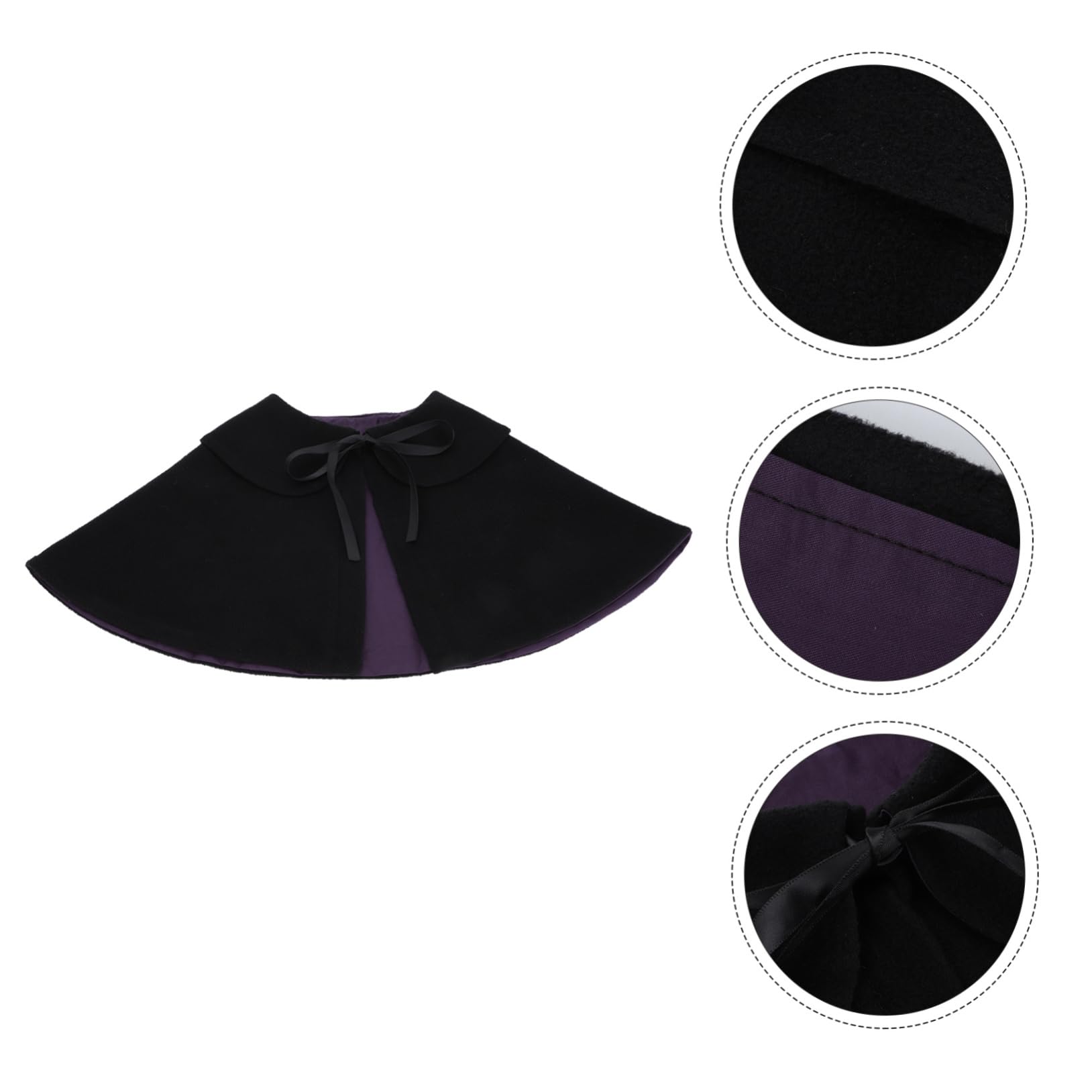 ibasenice 2 Pezzi Mantello Nero Per Animali Domestici Per Halloween Gatto Cane Costume Accessorio Foto Prop Forma Unica Strega
