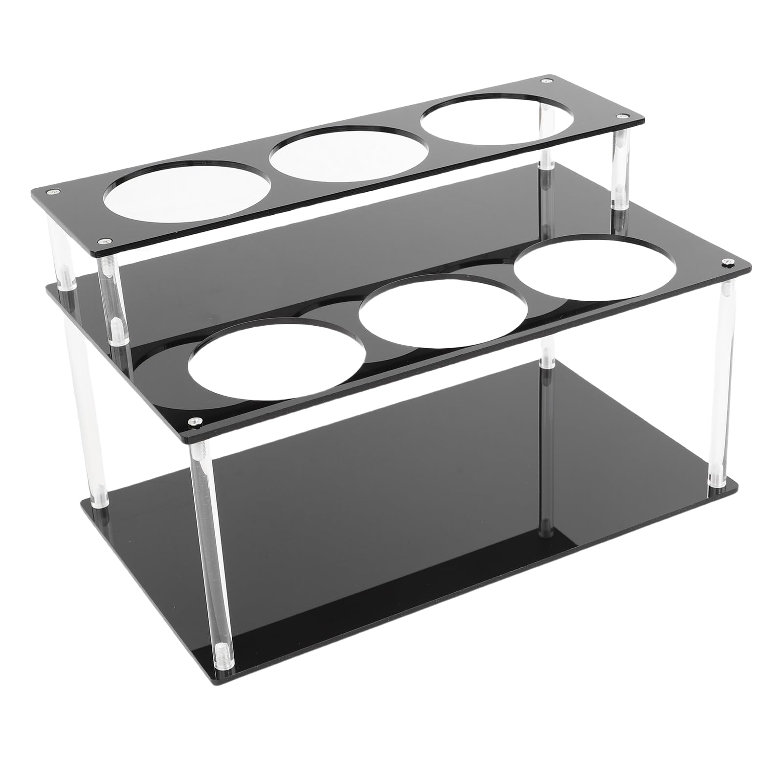Espositore a 2 ripiani in acrilico efficiente per caffè e sciroppo per condimenti espositore per casa ristorante 32 x 19,1 x 18 cm