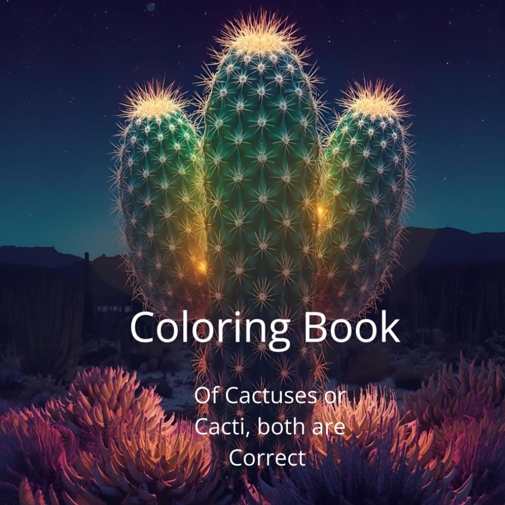 Serene Cactus Adult Coloring Book for Relaxation and Stress Relief: Relax and Unwind with the Beauty of Cactuses