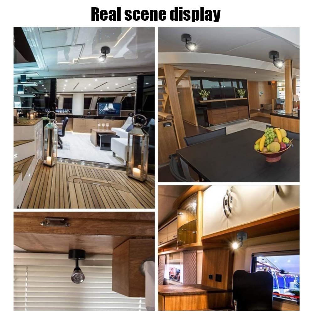 DYK&NX 2pcs LED Lampada Lettura, Connessione USB Boat luci Spot, Illuminazione per Camper, in Alluminio, per per Barca Auto Caravan Camper (Color : 6000K White Light)