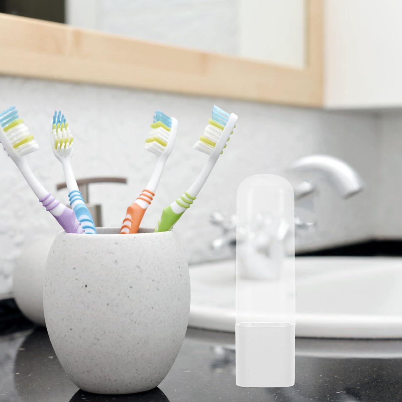6Pcs Water Flosser Tip Case Portable Travel Nozzle Organizer - Dustproof Oral Irrigator Tip Storage Box for Replacement Flosser Orthodontic Care