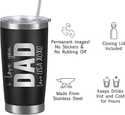 Miniatura 4 de Vasos personalizados con tapa con nombre y pajilla vasos de café aislados personalizados para el día de la madre regalos de Acción de Gracias para