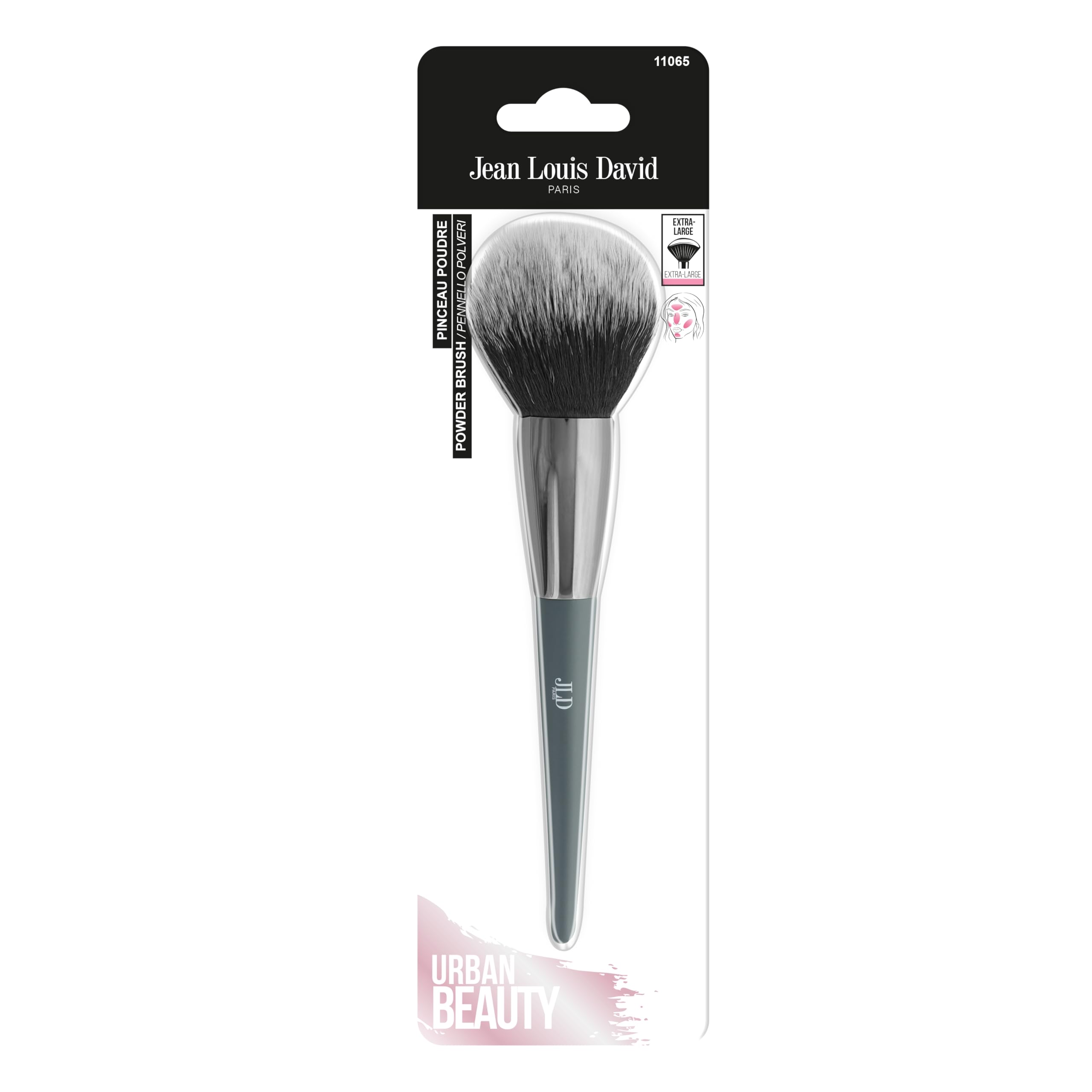 Jean Louis David - Powder Brush - Wide Tip - Soft Bristles - Makeup, Black - Image 2