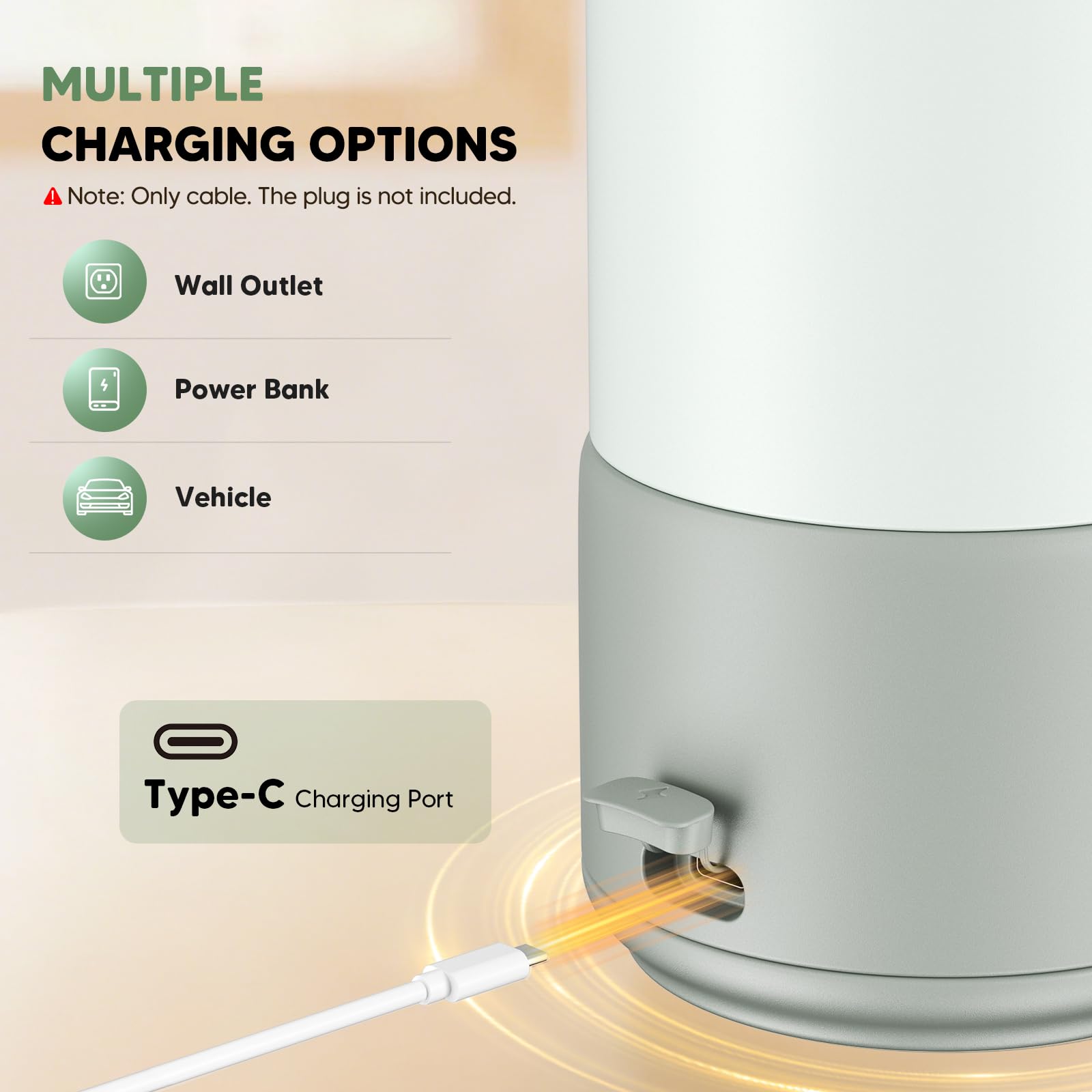 Scaldabiberon portatile Riscaldamento Con ricarica di latte materno, acqua e latte artificiale, controllo preciso della temperatura, batteria USB-C da 16000 mAh, capacità 500 ml