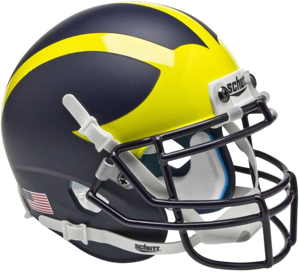 Schutt NCAA Michigan Wolverines Replica XP Football Helmet, Alt. 1 : Sports Related Collectible Full Sized Helmets : Sports & Outdoors