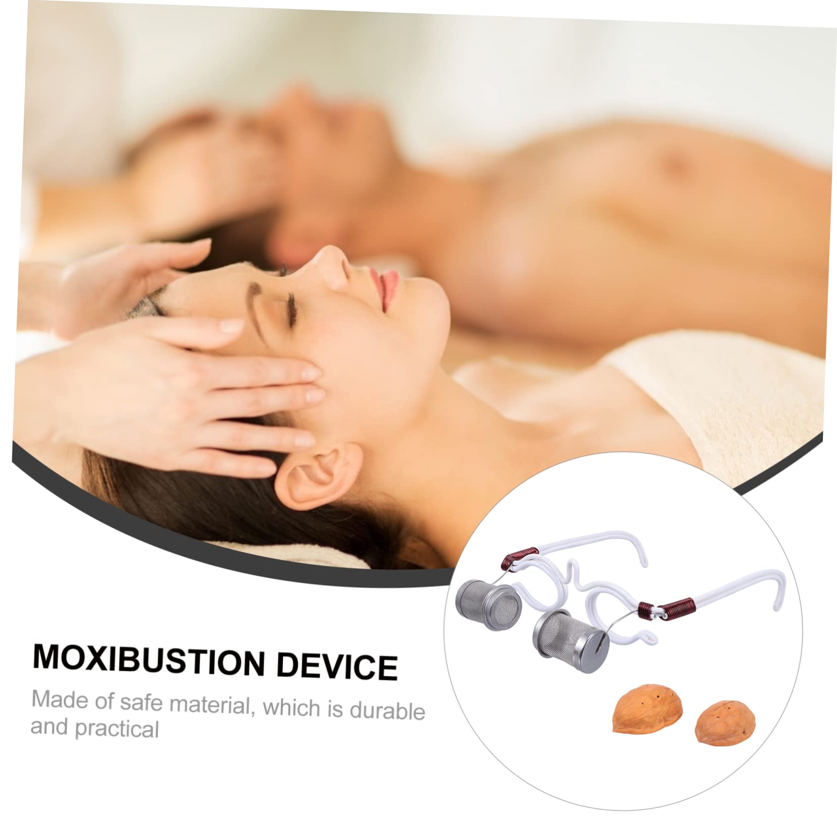 Healvian Dispositivo Per La Moxibustione Oculare Articolo Montature Per Occhiali in Moxa Attrezzo Noce Moxibustione Per Occhio Dispositivo Di Moxibustione Bianca Ferro Battuto