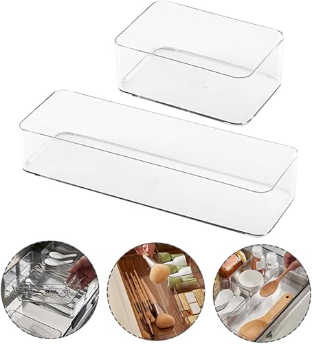 Miniatura 9 de NOLITOY Caja de almacenamiento de cocina de 2 piezas, conveniente estuche de almacenamiento, accesorio de cocina, organizador de cajones para el