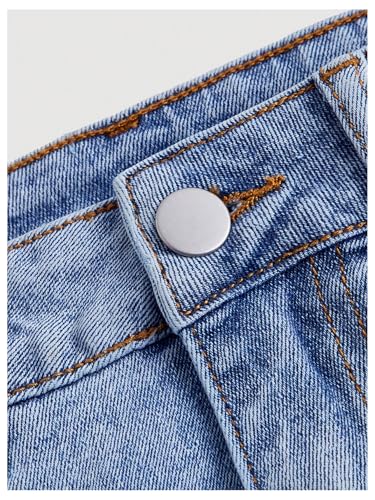 WDIRARA Women's Bowknot High Waist Denim Skirt Y2k Bodycon Mini Skirts with Pockets3