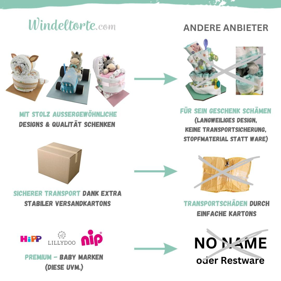 Rehlein Vintage Boho Stil - Geburtsgeschenke - Reh Geschenk für das Baby - Taufgeschenk - Pullerparty - Pinkelparty - jetzt Torte kaufen