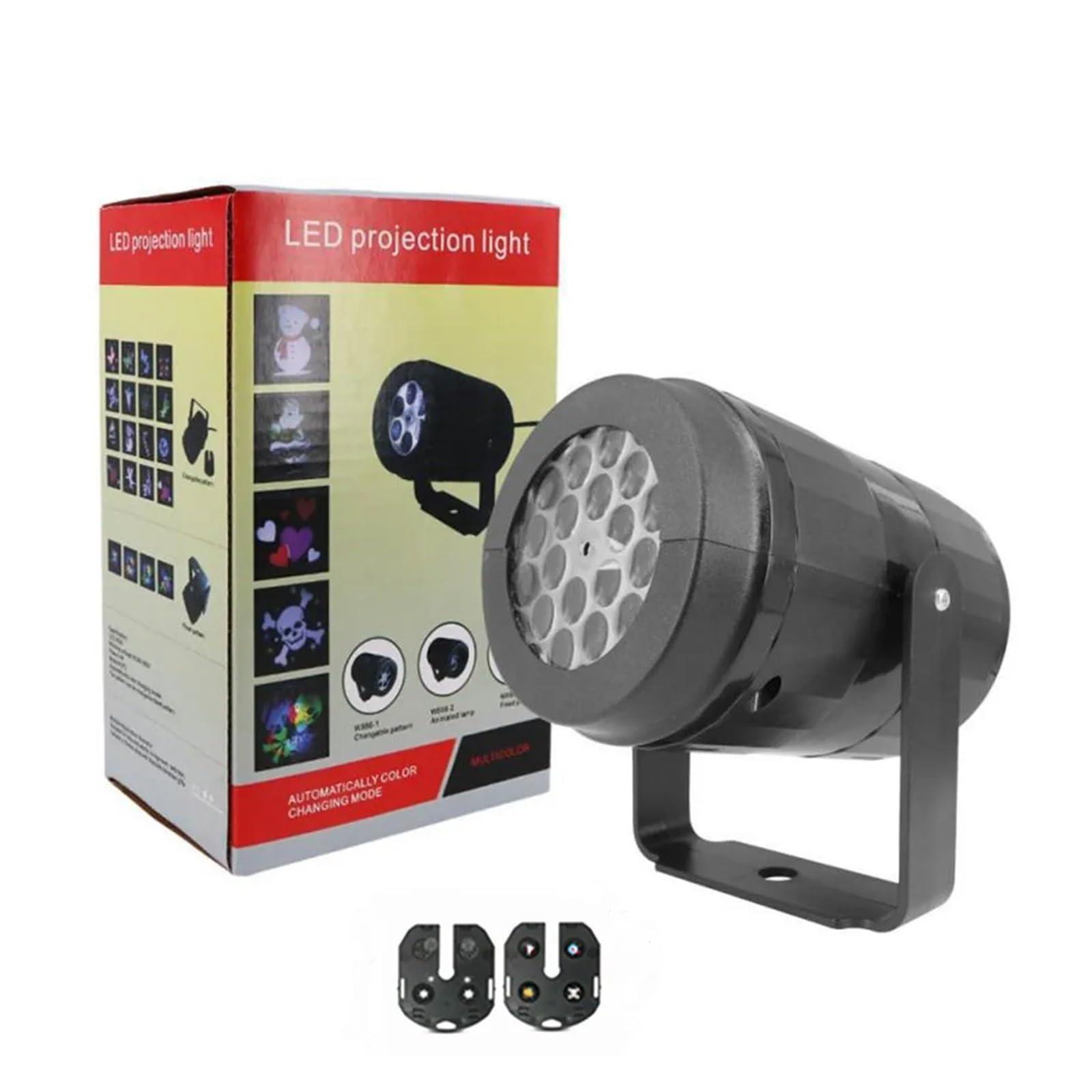 Lampe de projecteur、 Projecteur de flocons de nei LED 4W, lumières de fête de noël, lumières de scène rotatives, motif de noël, éclaira de vacances, décorat de jardin extérieur 、 décoration de cour ex