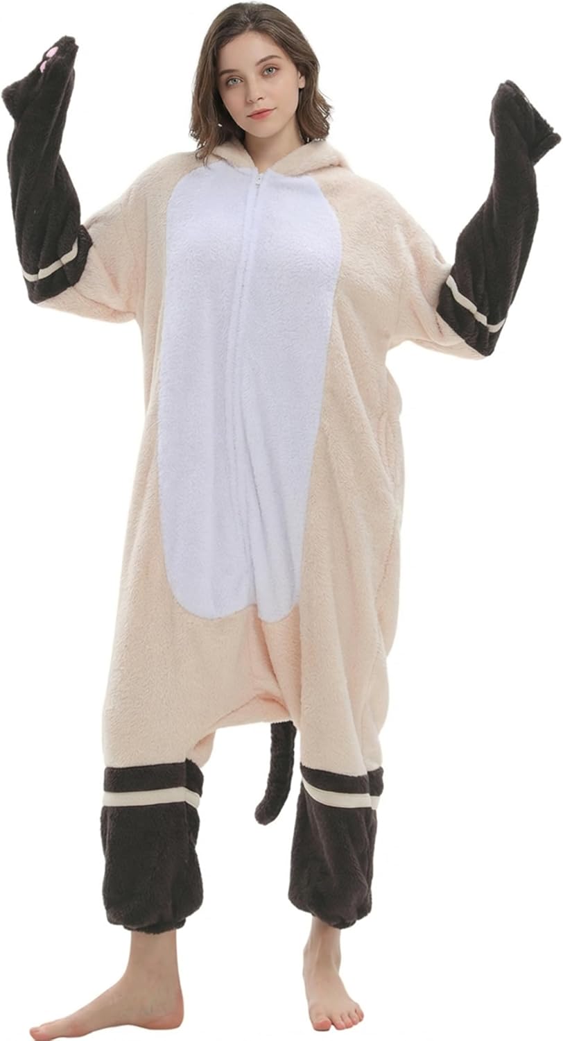 DarkCom Siamese Onesie Halloween Costume One Piece Unisex Adult Pajamas Women Men Sleepwear Christmas Pajamas - Image 4