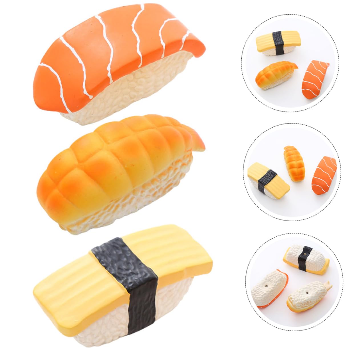 SUPVOX 9piezas Juguetes Interactivos para Perros Forma De Sushi Masticables De Natural para Cachorros Juguetes para Limpieza y Entretenimiento Canino