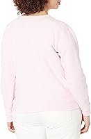 Vista 4 de Hanes Sudadera de cuello redondo para mujer, sudadera de forro polar Ecosmart con muesca en V, sudadera para mujer