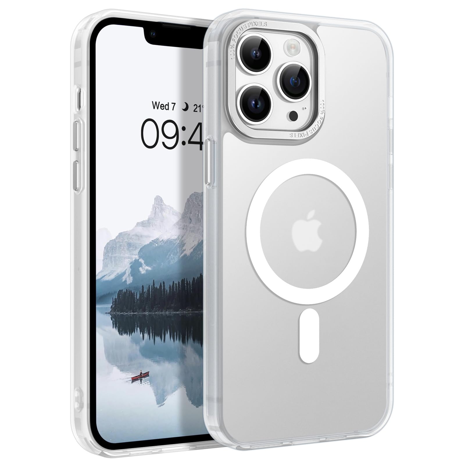 BENTOBEN Magnetic for iPhone 13 Pro Case, [Compatible with MagSafe] Translucent Matte Slim Shockproof Women Men Girl Protective Case Cover for iPhone 13 Pro 6.1", White