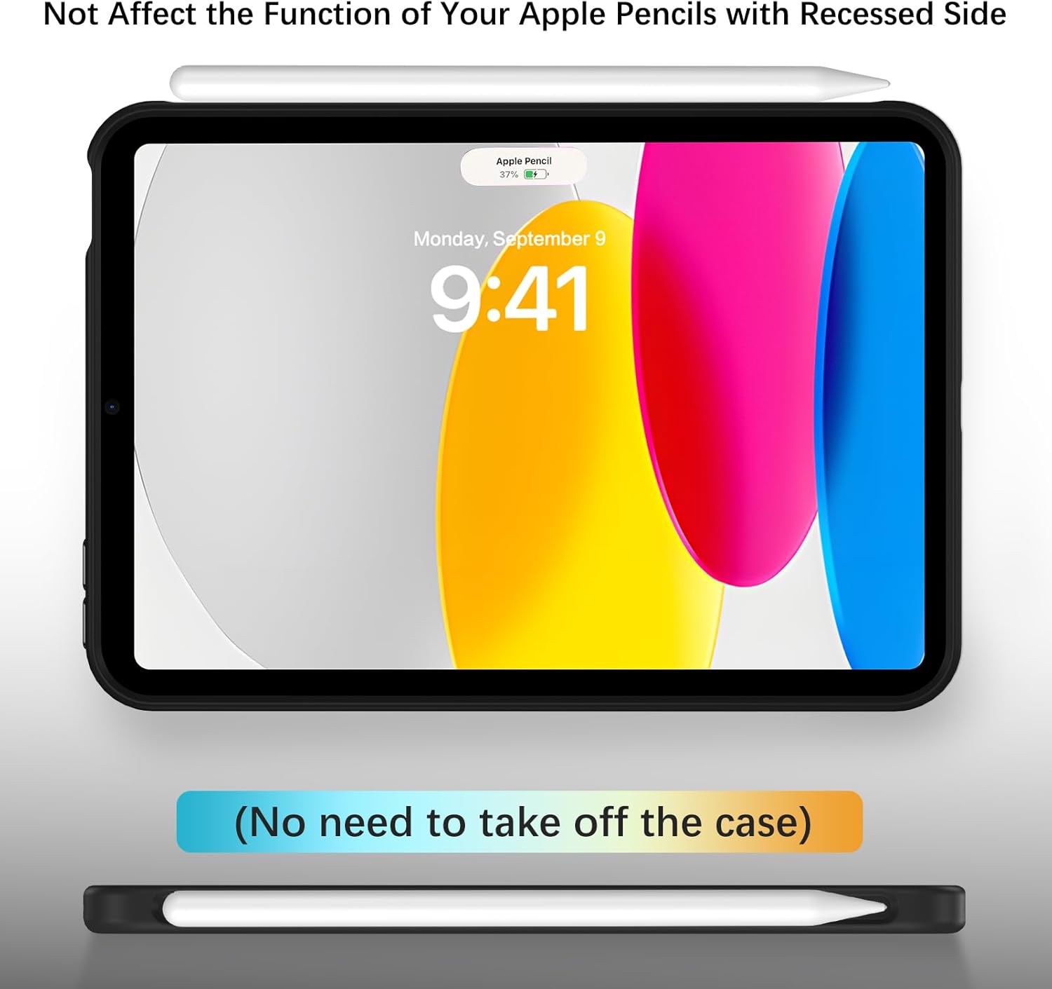 Telaso for iPad mini 7 A17 Pro 2024/iPad Mini 6 2021 Case, iPad mini 7th/6th Gen Magnetic Case with Invisible Portrait/Landscape Stand Translucent Matte Back Soft TPU Bumper Protective Cover, Black - Image 7