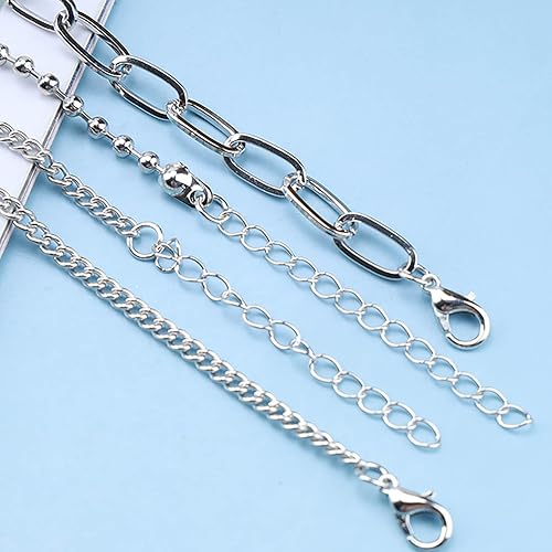 Miniatura 8 de Andelaisi Collar de cadena de clip de papel punk, gargantilla vintage con colgante de barra, collar de barra Y Lariat, collar de cadena de eslabones