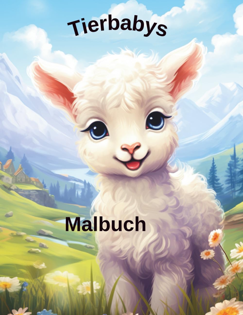 Tierbabys Malbuch: Perfekt für Alle Altersgruppen: 109 Niedliche Illustrationen von Wald-, Dschungel- und Bauernhoftieren