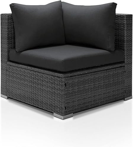 Miniatura 10 de NICESOUL Muebles modulares de mimbre para exteriores, muebles de patio, sofá de ratán, seccionales, juego de conversación de mimbre, espacio libre