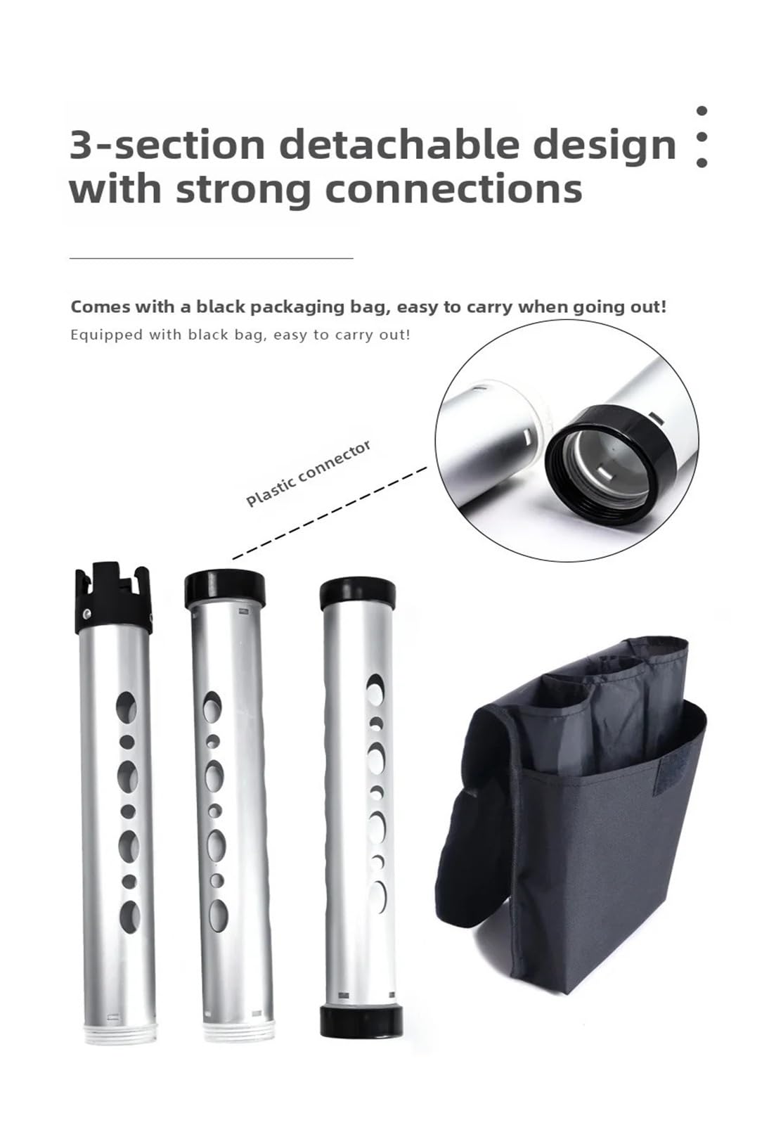 Recogedor de Pelotas de Golf retráctil portátil, recogedor de Bolas de aleación de Aluminio, Tubo Superior for 20 Bolas
