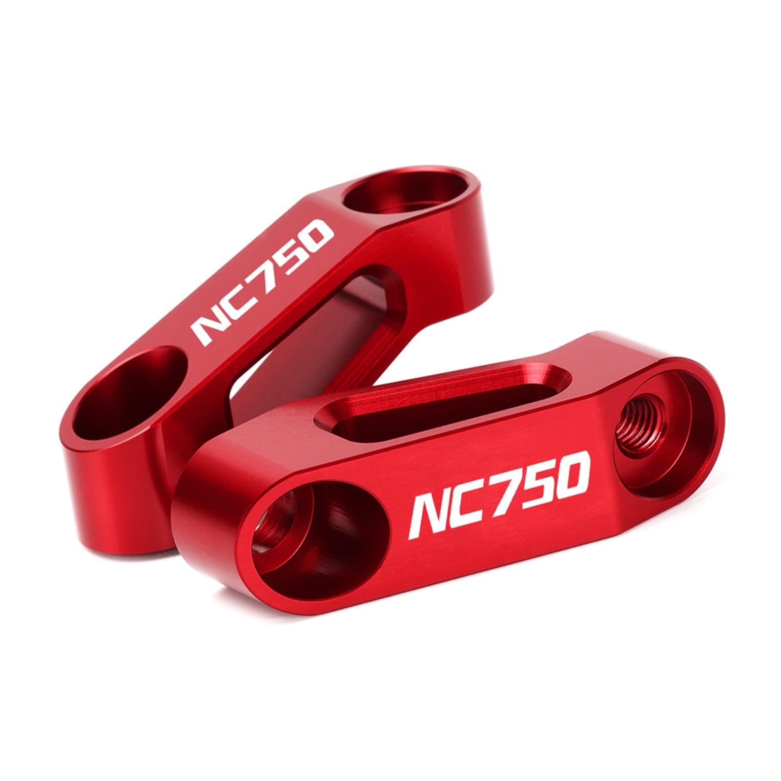 Lusterko ZaśLepki Adaptery Przedłużacza Lusterek Akcesoria Do Podpórek Lusterka Wsteczne Dla HondaNC 750 X NC700X NC750S CB650F CTX700 NC750X(Red-NC750)