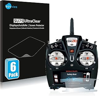 Bedifol 6X Savvies Ultra-Clear Screen Protector for Spektrum DX20, accurately Fitting - Simple Assembly - Residue-Free Removal