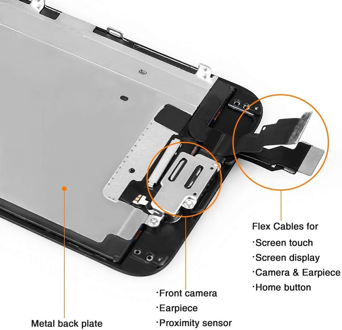 Bеѕt Prоmо for iPhone 6s Screen Replacement, LCD Display Touch Digitizer Assembly with Proximity Sensor, Front Camera, Ear Speaker, Screen Protector and Repair Tool Kit (iPhone 6s Screen Black) Buу 1 gеt 1 for iPhone 6s Screen Replacement, LCD Display Touch Digitizer Assembly with Proximity Sensor, Front Camera, Ear Speaker, Screen Protector and Repair Tool Kit (iPhone 6s Screen Black)