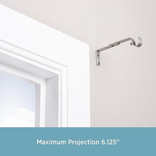 Miniatura 5 de Kenney Soporte ajustable, sin tamaño, níquel satinado, paquete de 2
