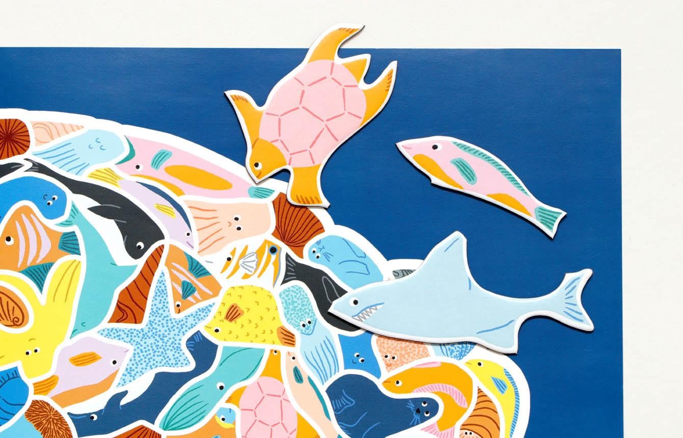299 Fische und 1 Taucher - Ein Meeresknäuel-Puzzle
