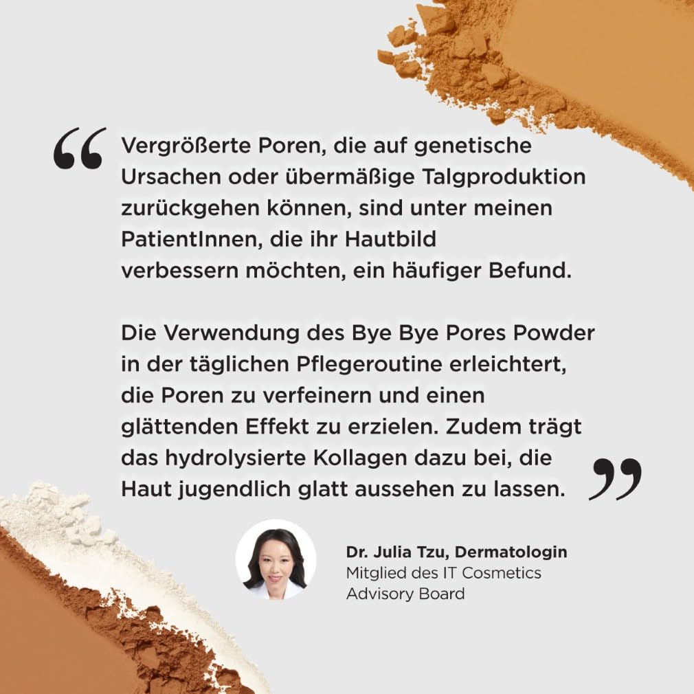 IT Cosmetics Bye Bye Pores Pressed Powder, 9 g, Abdeckendes, porenverfeinerndes Puder mit universell verwendbarem, transparentem Farbton, Für ein seidiges Finish