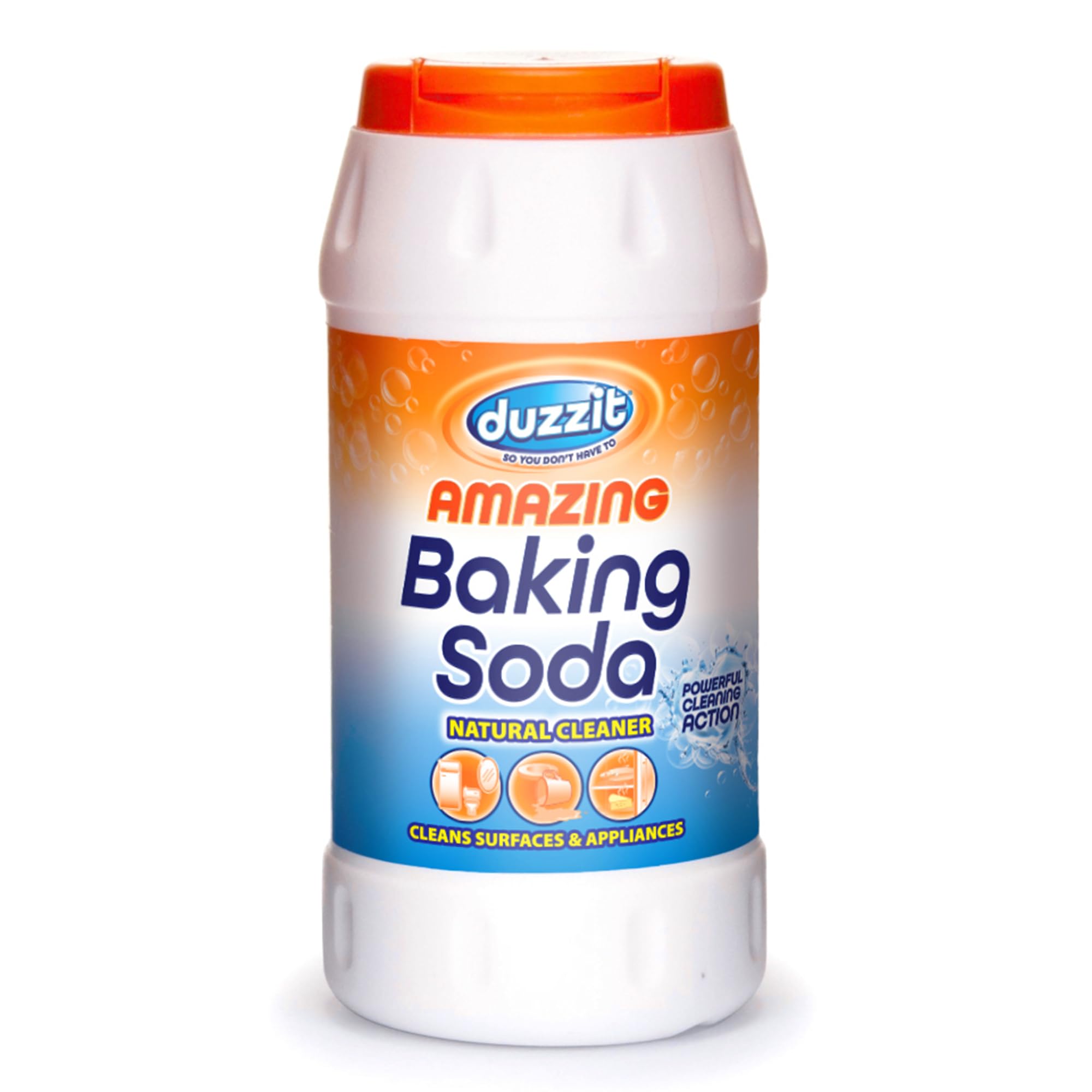 Duzzit Amazing Baking Soda - Powerful Cleaning Action | Natural Cleaner - Eliminates Grease & Stubborn Stains | Cleans Surfaces & Appliances (350g)