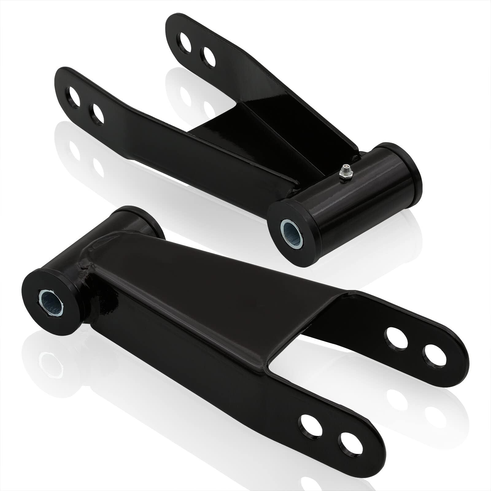 AJP Distributors Replacement 1"-2" Adjustable Black Rear Suspension Leveling Lowering Drop Shackles For F150 2004 2005 2006 2007 2008 2009 2010 2011 2012 2013 2014 04 05 07 08 09 11 12 13 14