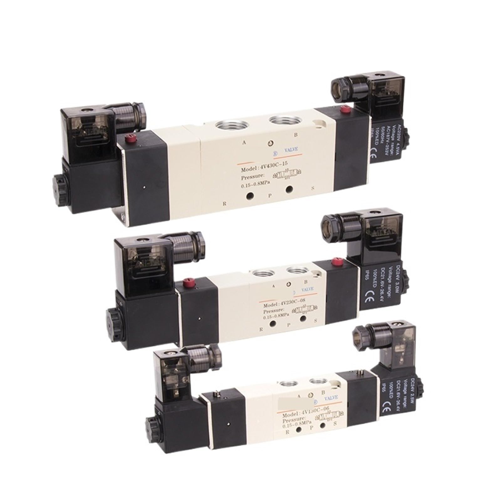 1pc Solenoid Valve 4V Series 4V230-08 4V230C 4V230E 4V230P-08/06 A/B(4V230E-06,AC220V)