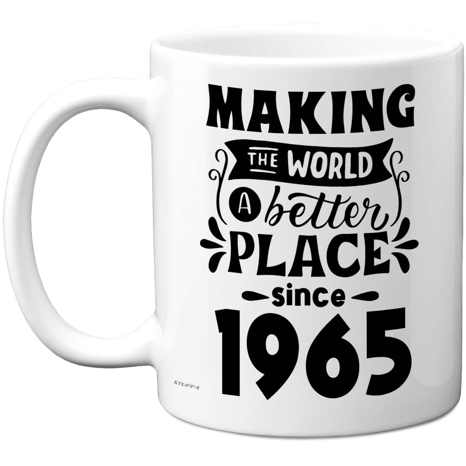 Stuff4 Women's White 61St Birthday Mug Gift For And Men