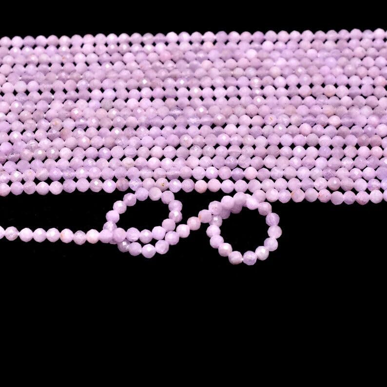 Perles kunzite rose de 2mm pour créer vos bijoux bohèmes chic faits main - 4