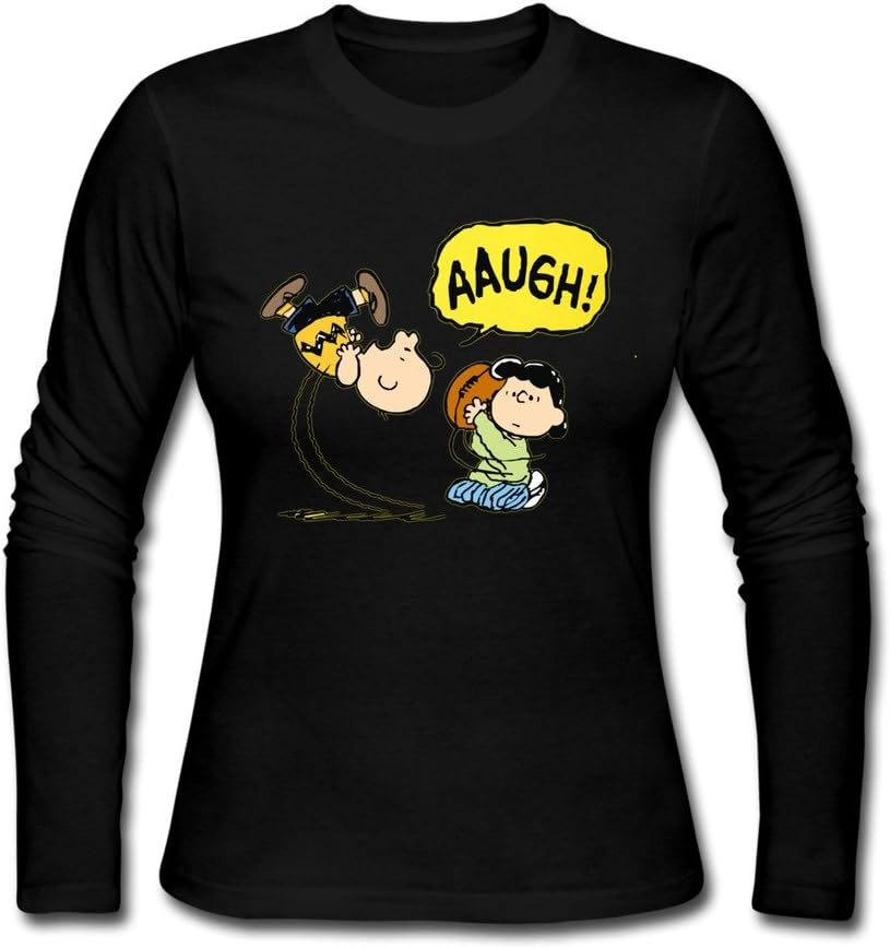 ZHENGMAO Women's Charlie Brown And Sally Brown Long Sleeve T-shirt Gray
