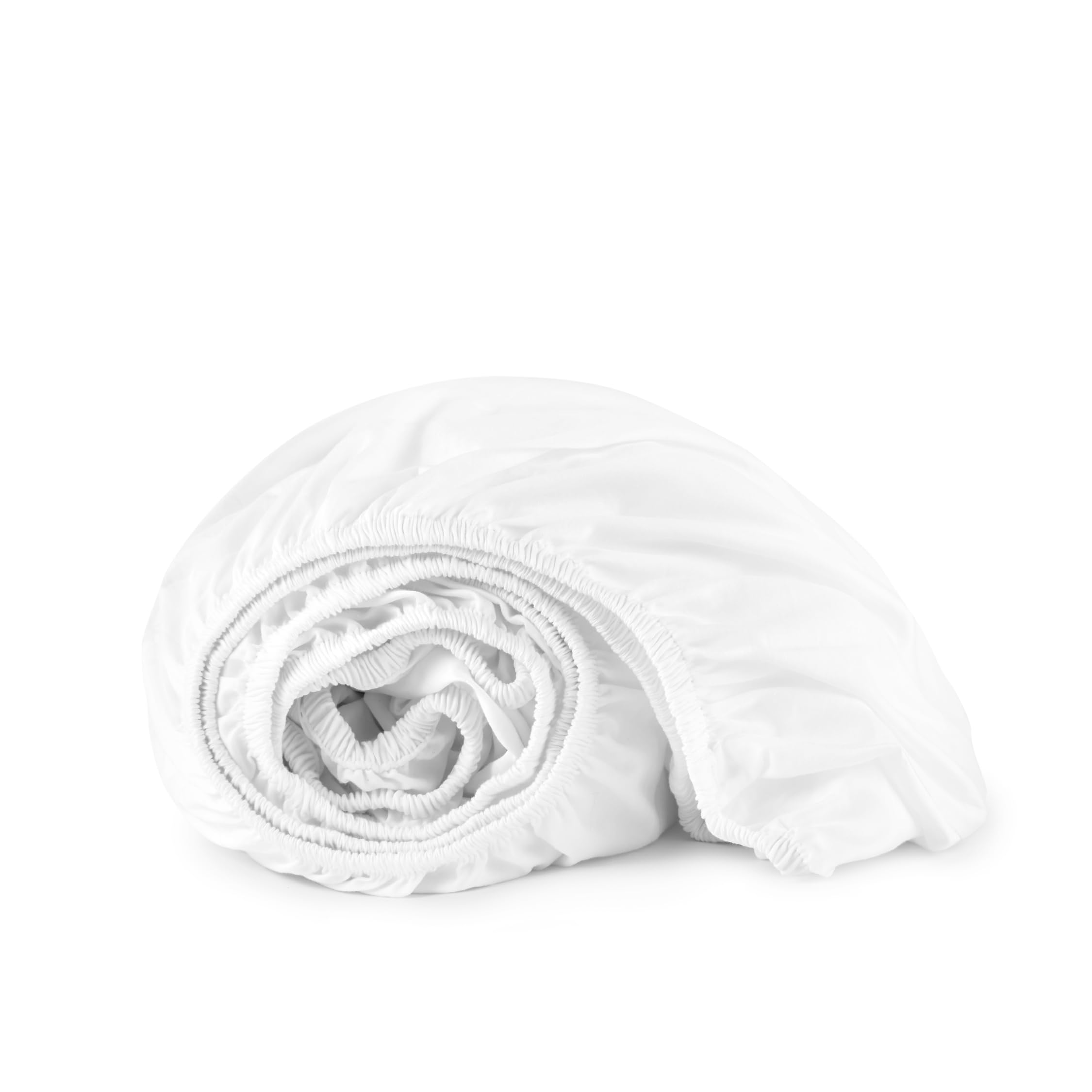 Organic King Fitted Sheet Only Deep Pocket - 100% Organic Cotton Sheets with Breathable 300 Thread Count Sateen Weave GOTS & Fairtrade Certified - Soft Fitted Bed Sheets Only (White, King)