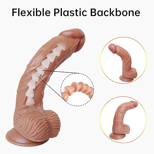 Miniatura 2 de Juguetes sexuales para adultos de 8.5 pulgadas, consolador realista con ventosa para el placer de las mujeres, pene de silicona realista y