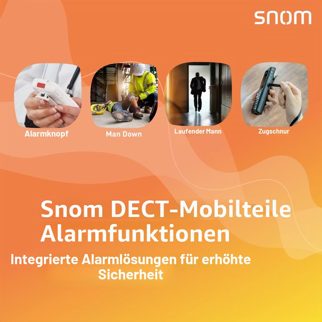 Snom M430 Schnurlos IP-DECT IP Telefon SIP Set - Fritz Fon C6 Fritzbox Kompatibel - Telefon Schnurlos Mit Anrufbeantworter* - Bis Zu 20 Mobilteile